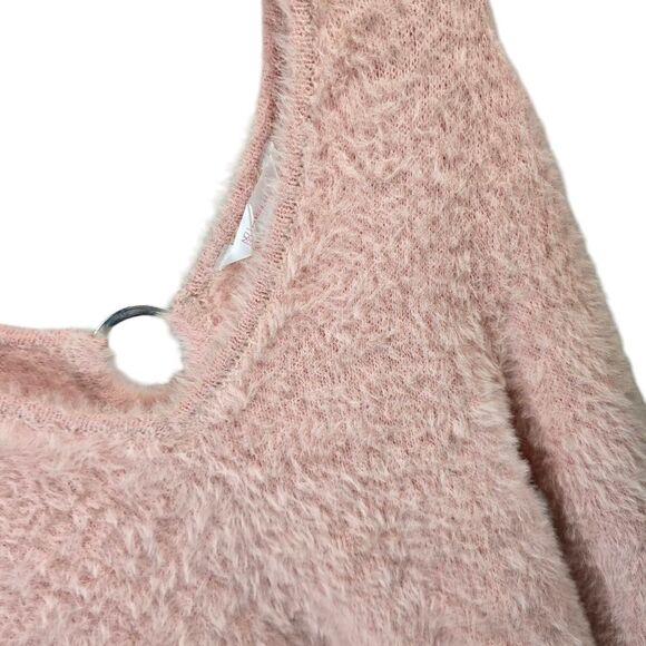 No Boundaries Pink V-Neck Sweater - Picture 2 of 7